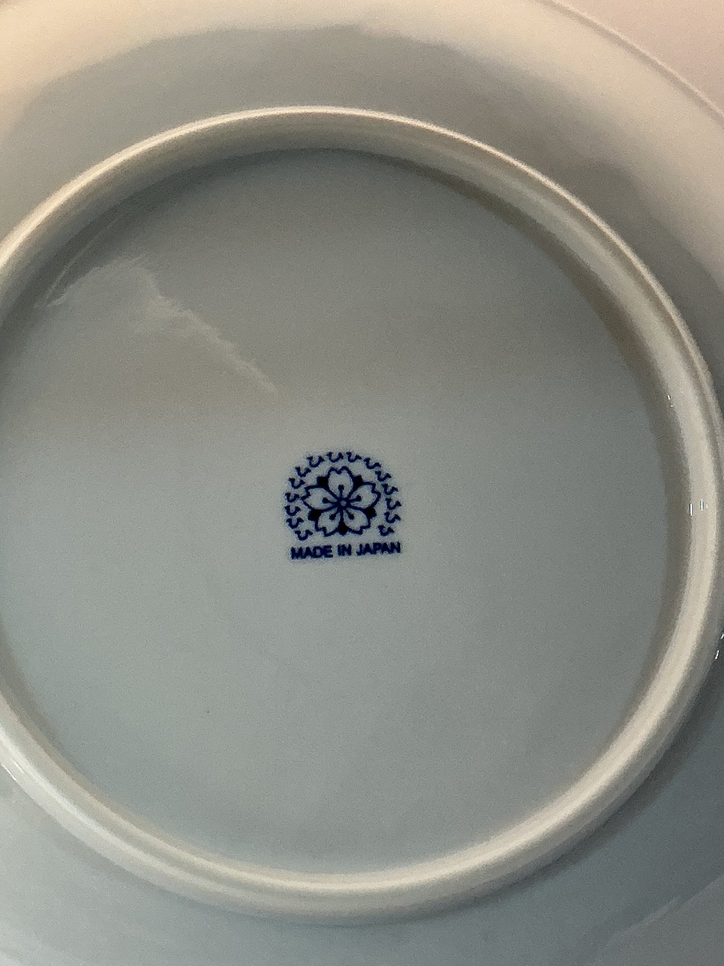 Kika Ceramic Blue & White Dinner Plate , Made in Japan
