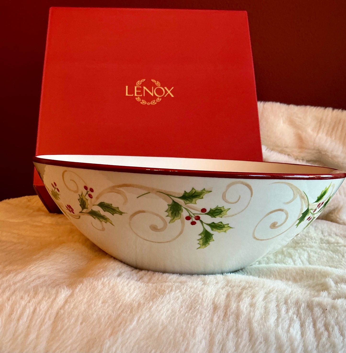 Lenox Holiday Large Serving Bowl - 10.25" - New In Original Box