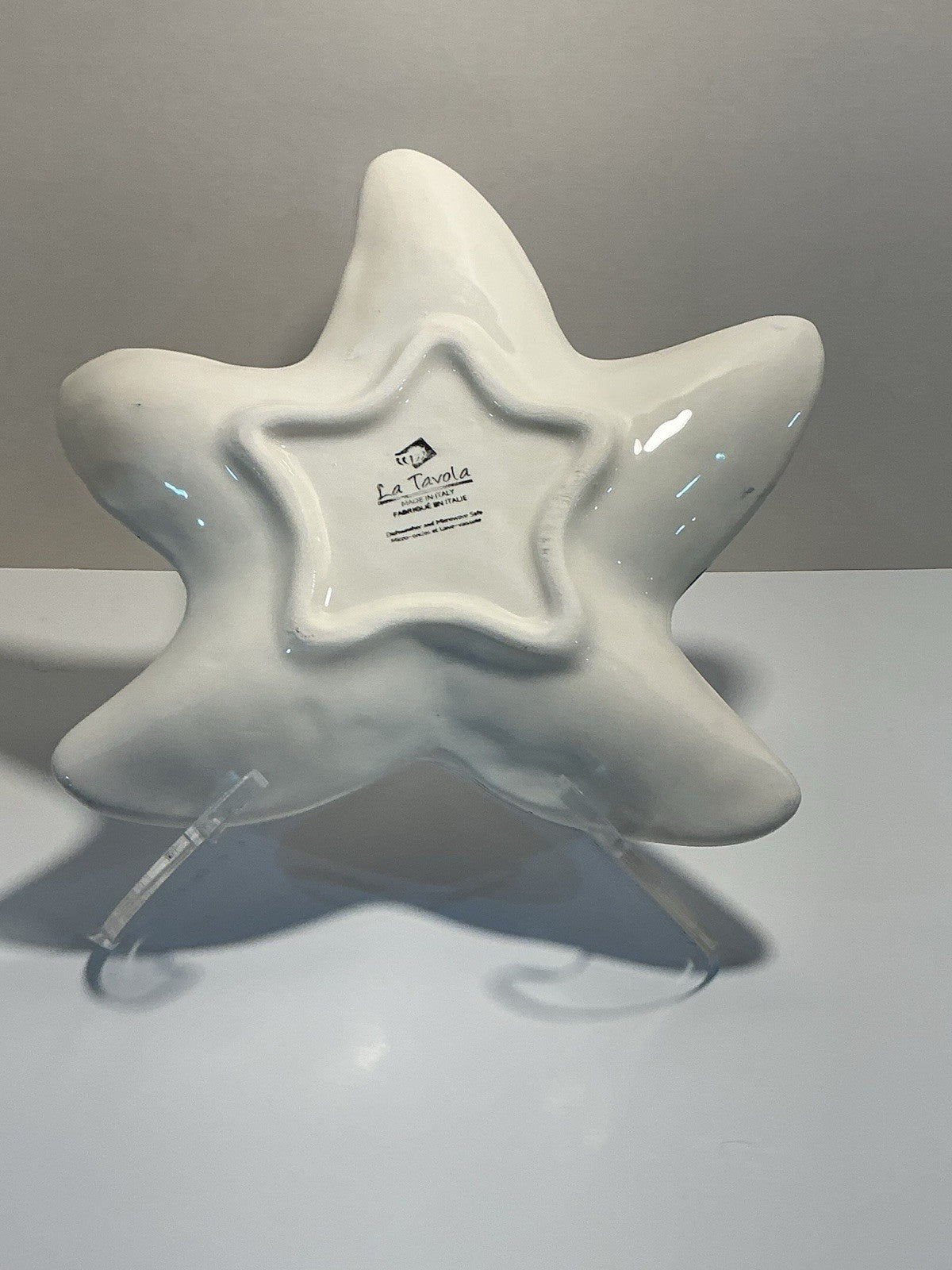 La Tavola Starfish Blue And White Plate 10 Inches Diameter