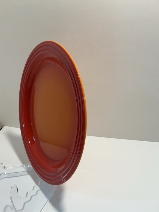 Le Creuset Dinner Plate 12”Flame Volcanic Orange Red Heavy