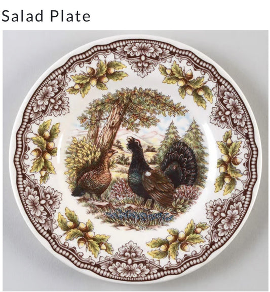 Homeland by Victorian English Pottery- Royal Stafford  Capercaillie Salad plate