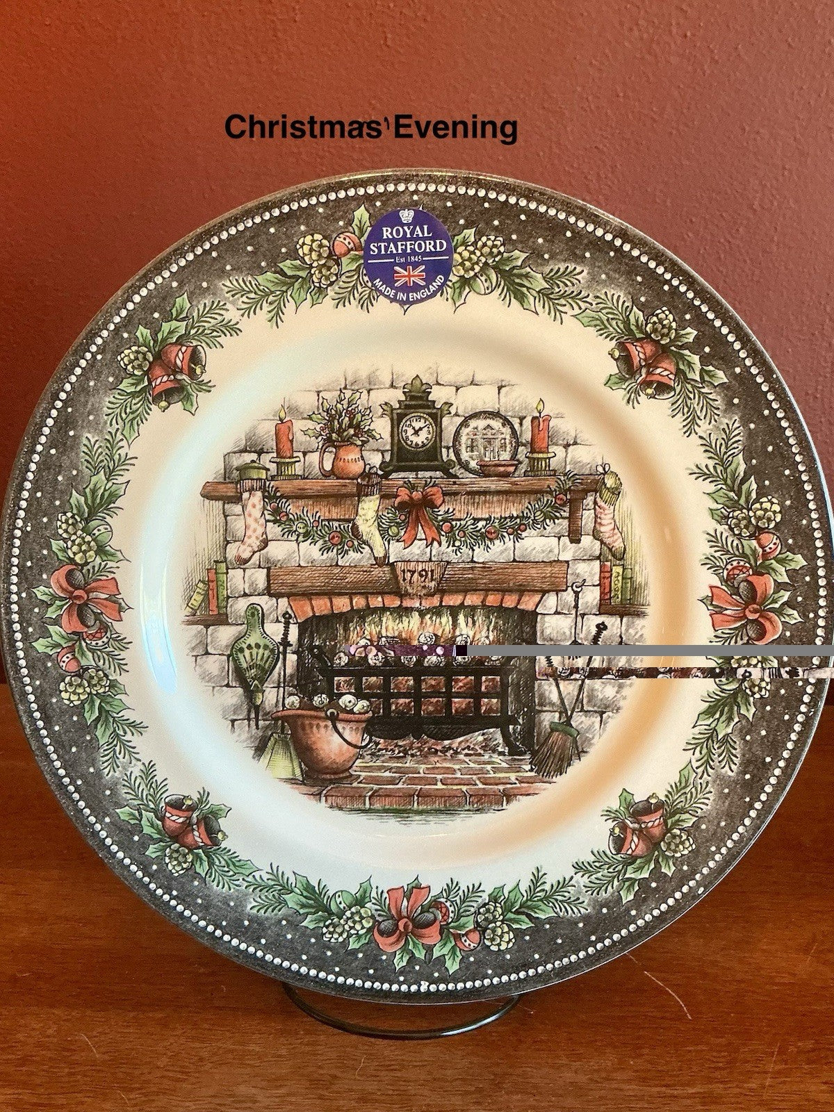 Royal Stafford Christmas Evening Dinner Plate 11”