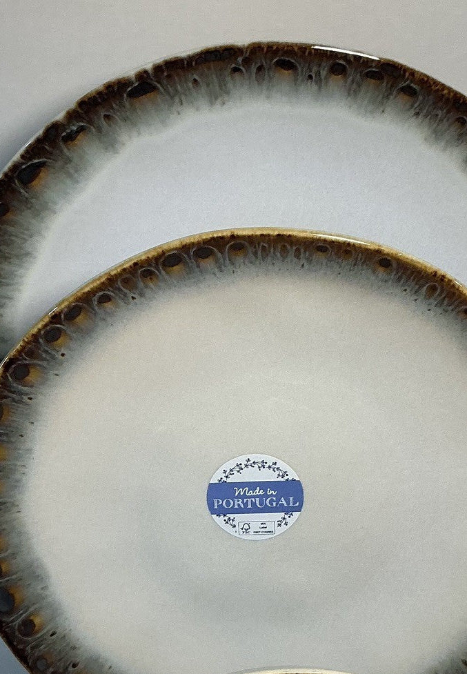 MATCERAMICA Multicolor Edge SET OF 2 , 1 of each Dinner 11” ,Salad 9”