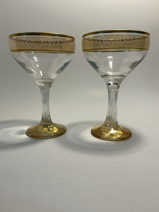 Set of 2 Art Decor Reel Gold Made In Italy