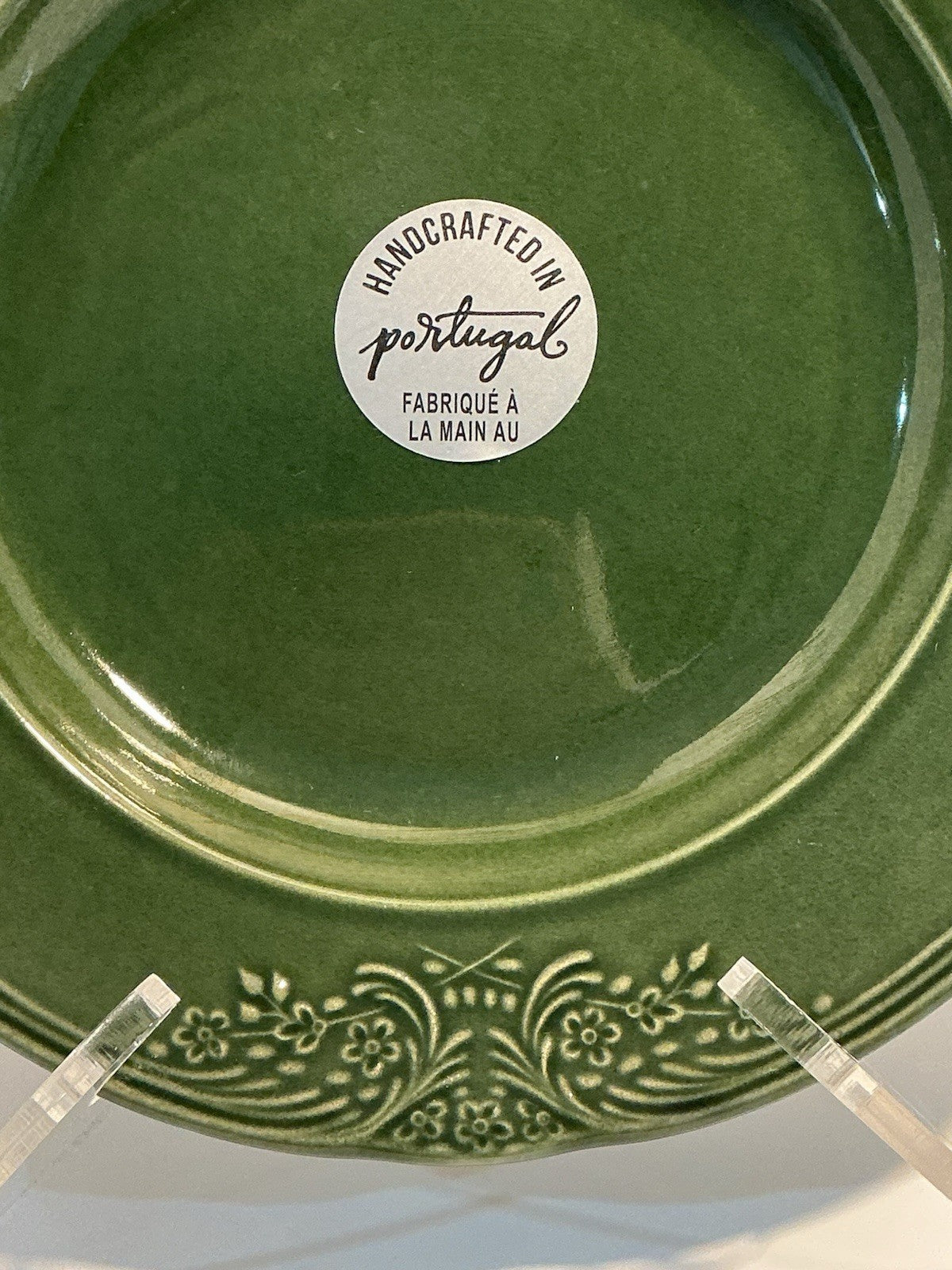 Villa Stoneware Made In Portugal Green Bowl