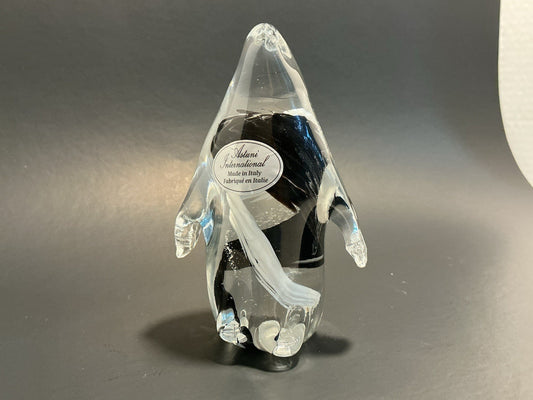 MURANO Penguin Glass Figurine Hand Blown In Italy By Astoria International 5"