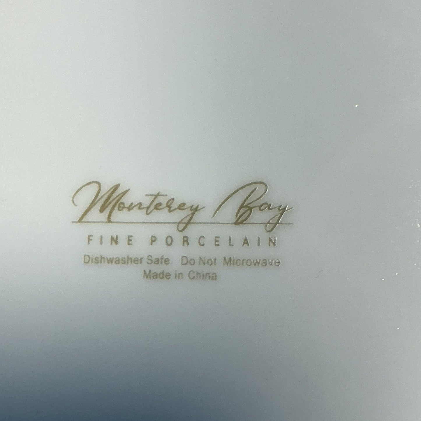 Set of 3 Monterey Bay 7 1/2" Appetizer / Salad Plates, Green,white,gold Stripe