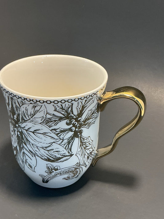 222 Fifth Adelaide Electroplate Gold Fine China Mug Fairy Whimsy