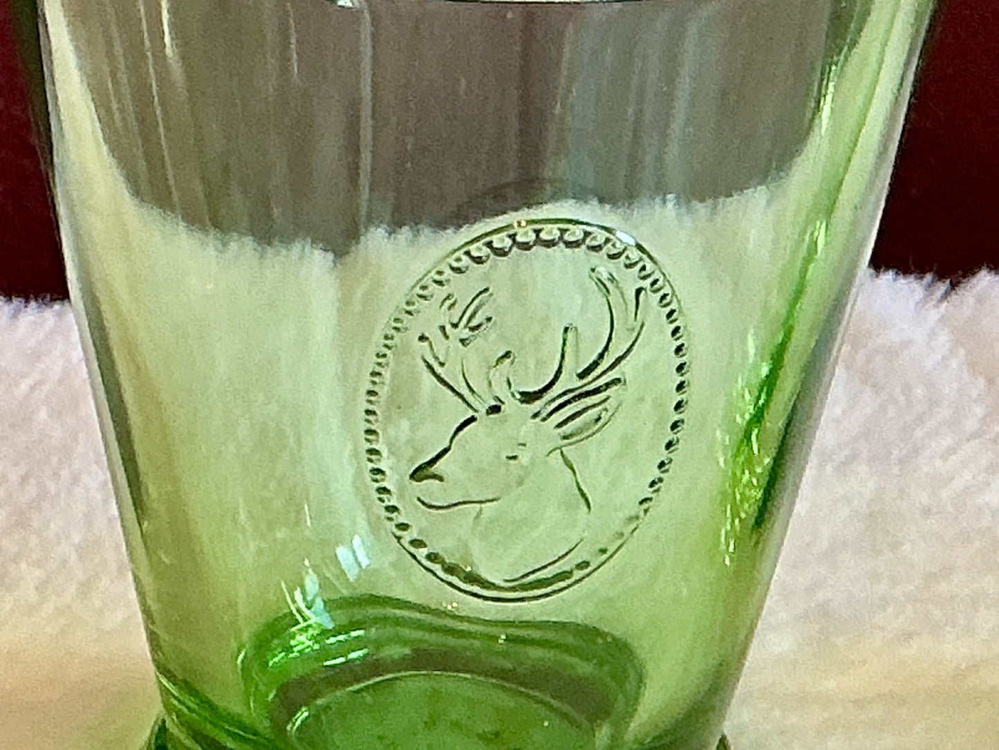 La Rochère Green Emerald Tumbler Drinking Glasses 9.2 Oz mint green