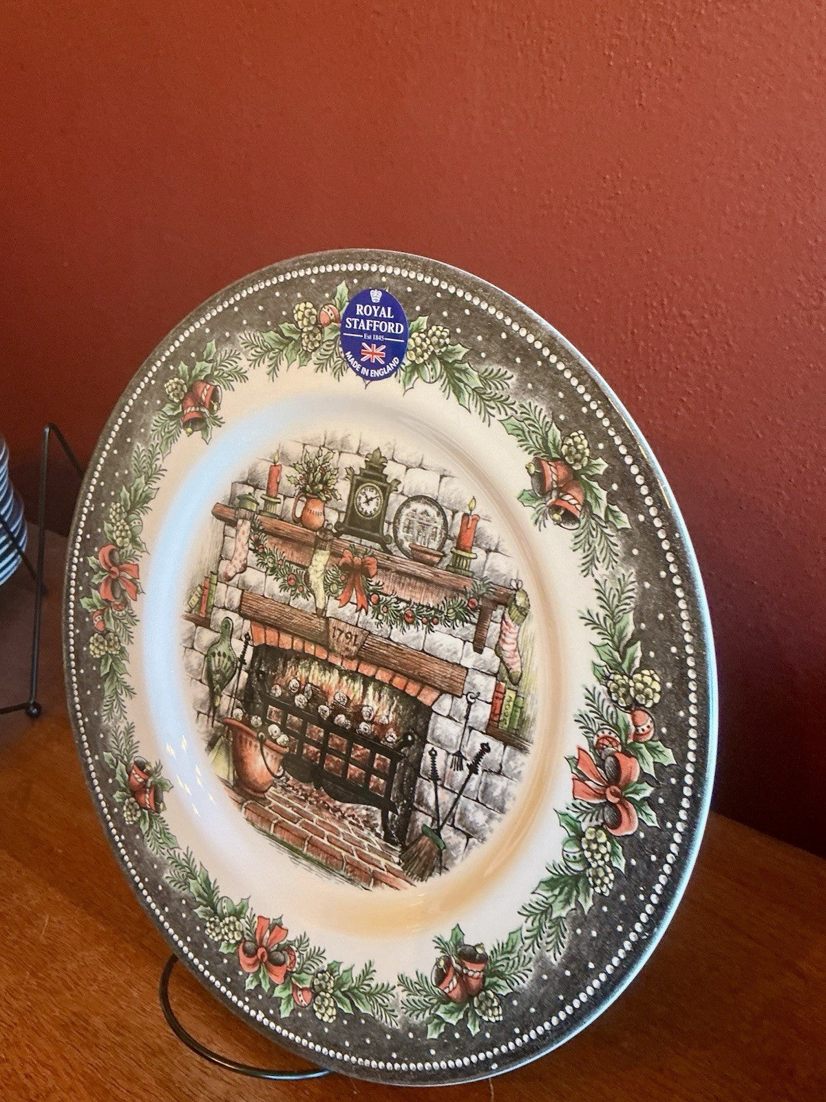 Royal Stafford Christmas Evening Dinner Plate 11”