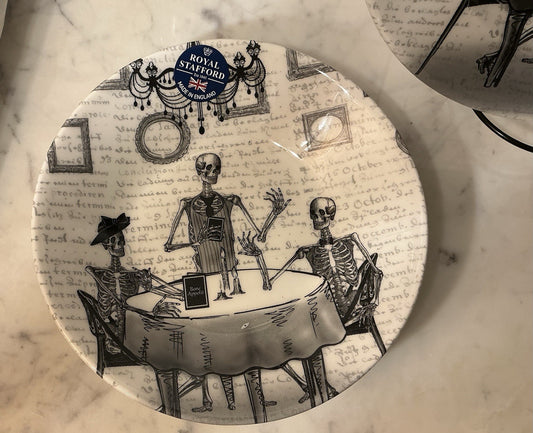 Royal Stafford Halloween Pasta/Soup Bowl Bone Appetite Skelaton