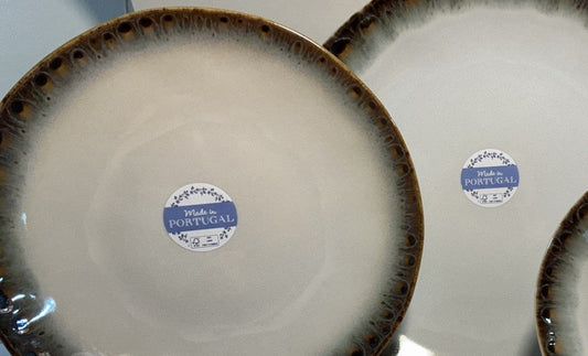 MATCERAMICA Multicolor Edge SET OF 2 , 1 of each Dinner 11” ,Salad 9”