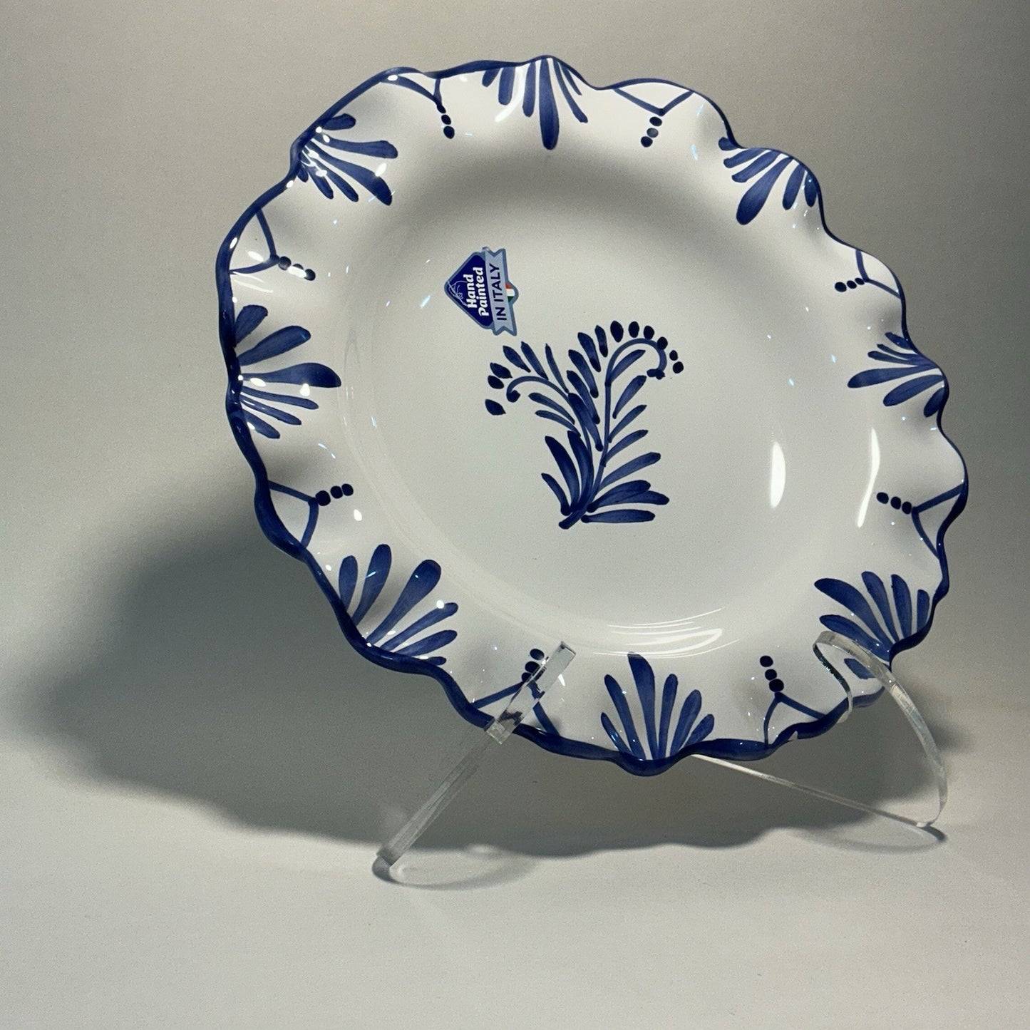 Hand Painted Italian Ceramic Pasta/soup/serving Bowl 9”