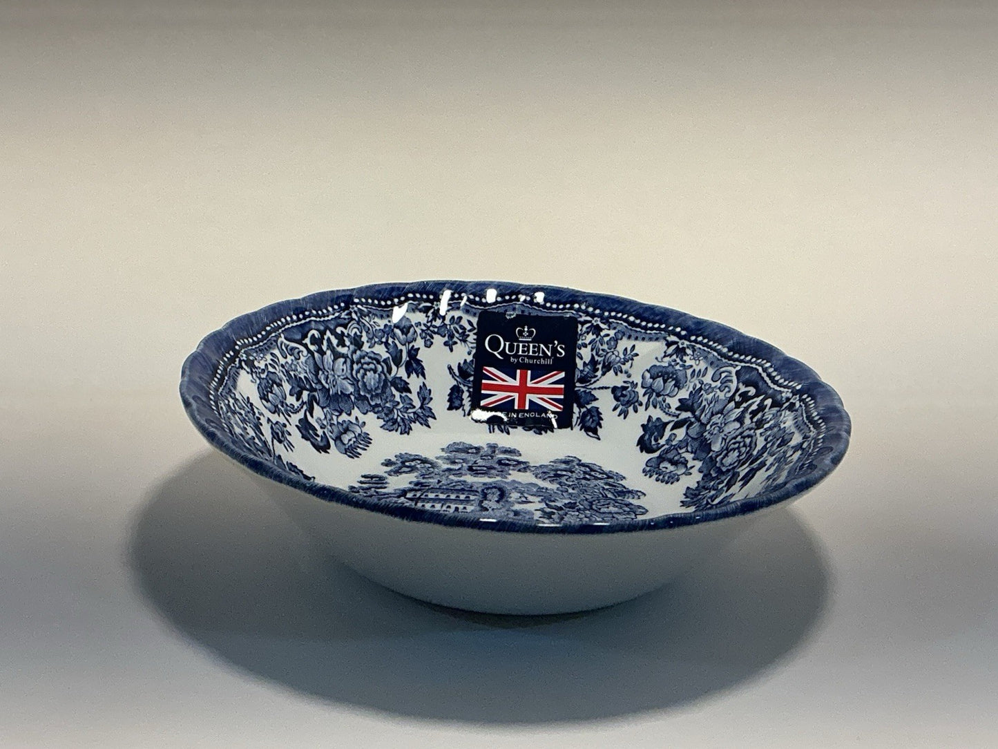Queens Royal Wessex, Churchill Tonquin Blue Del Design 9” Made In England Bowl