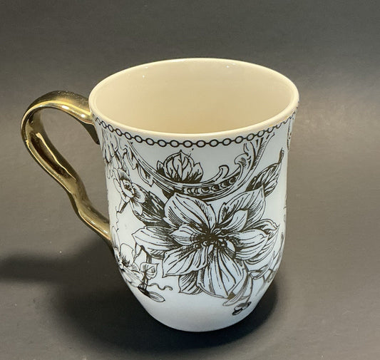 222 Fifth Adelaide Electroplate Gold Fine China Mug Fairy Whimsy