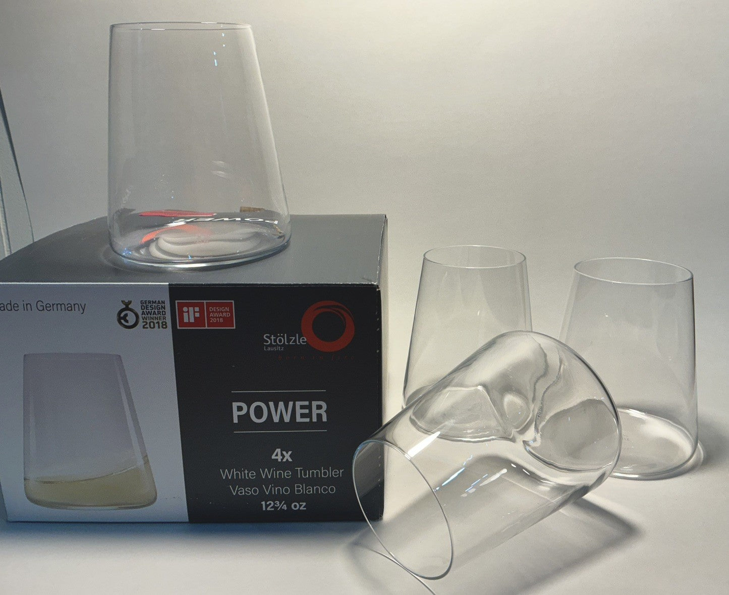 Stolzle Lausitz Power White Wine Tumblers set of 4 Made In Germany