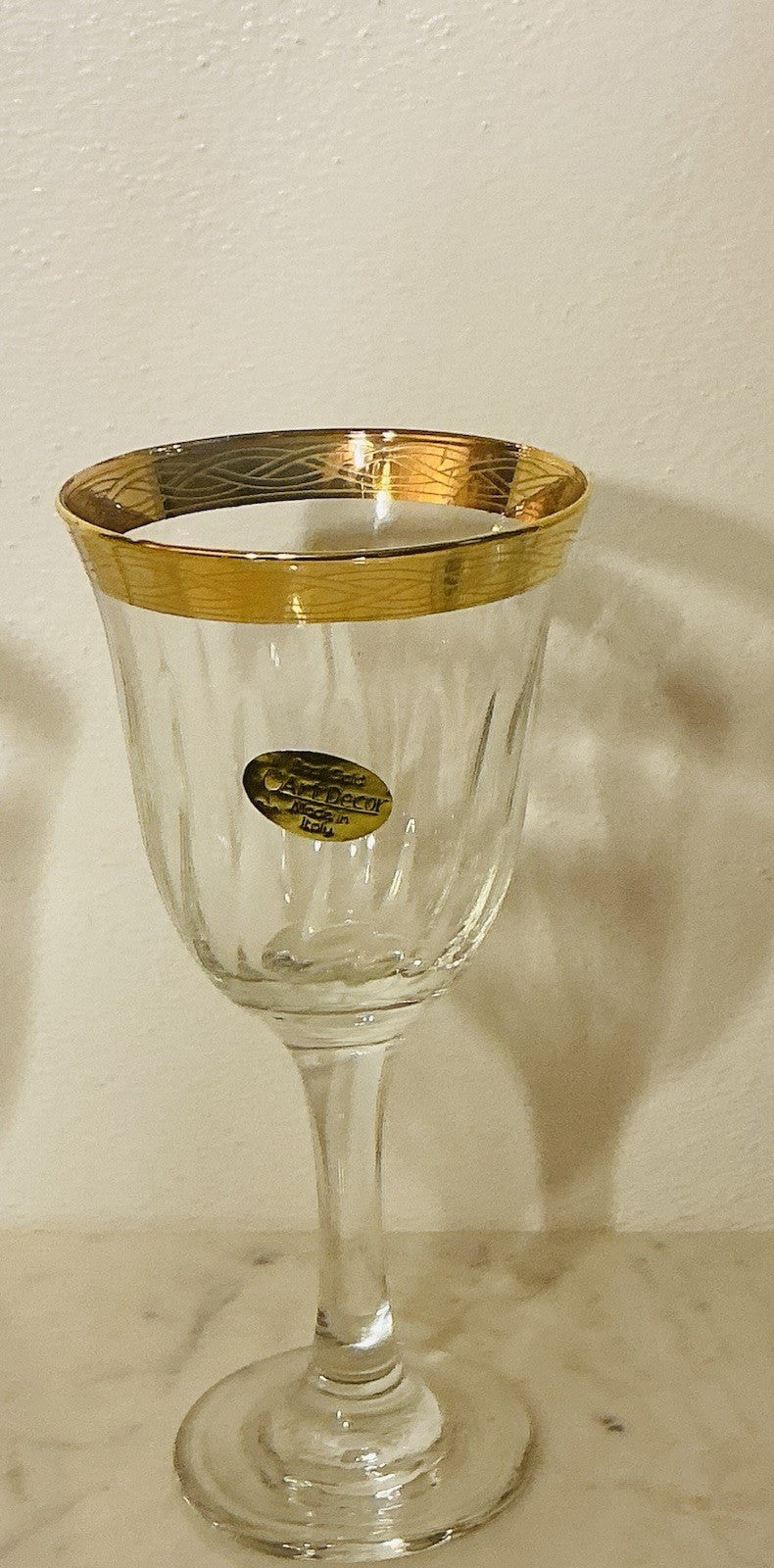 Set of 2 Art Decor Reel Gold Made In Italy