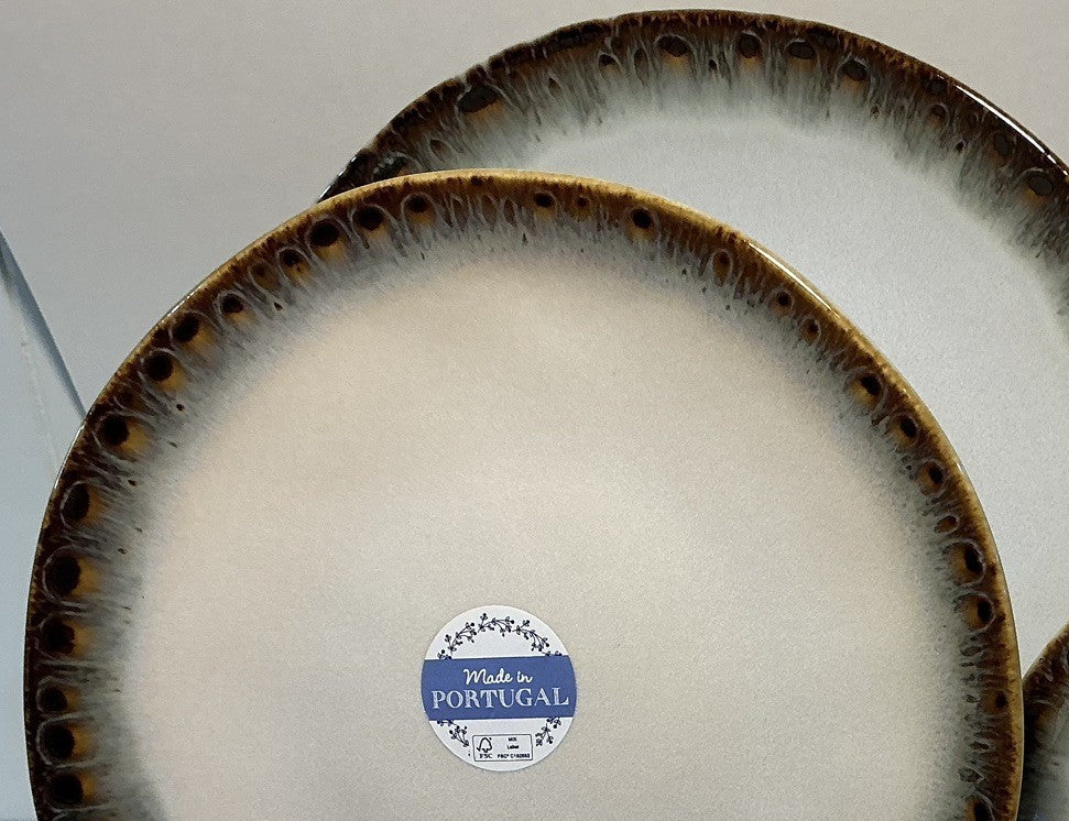 MATCERAMICA Multicolor Edge SET OF 2 , 1 of each Dinner 11” ,Salad 9”