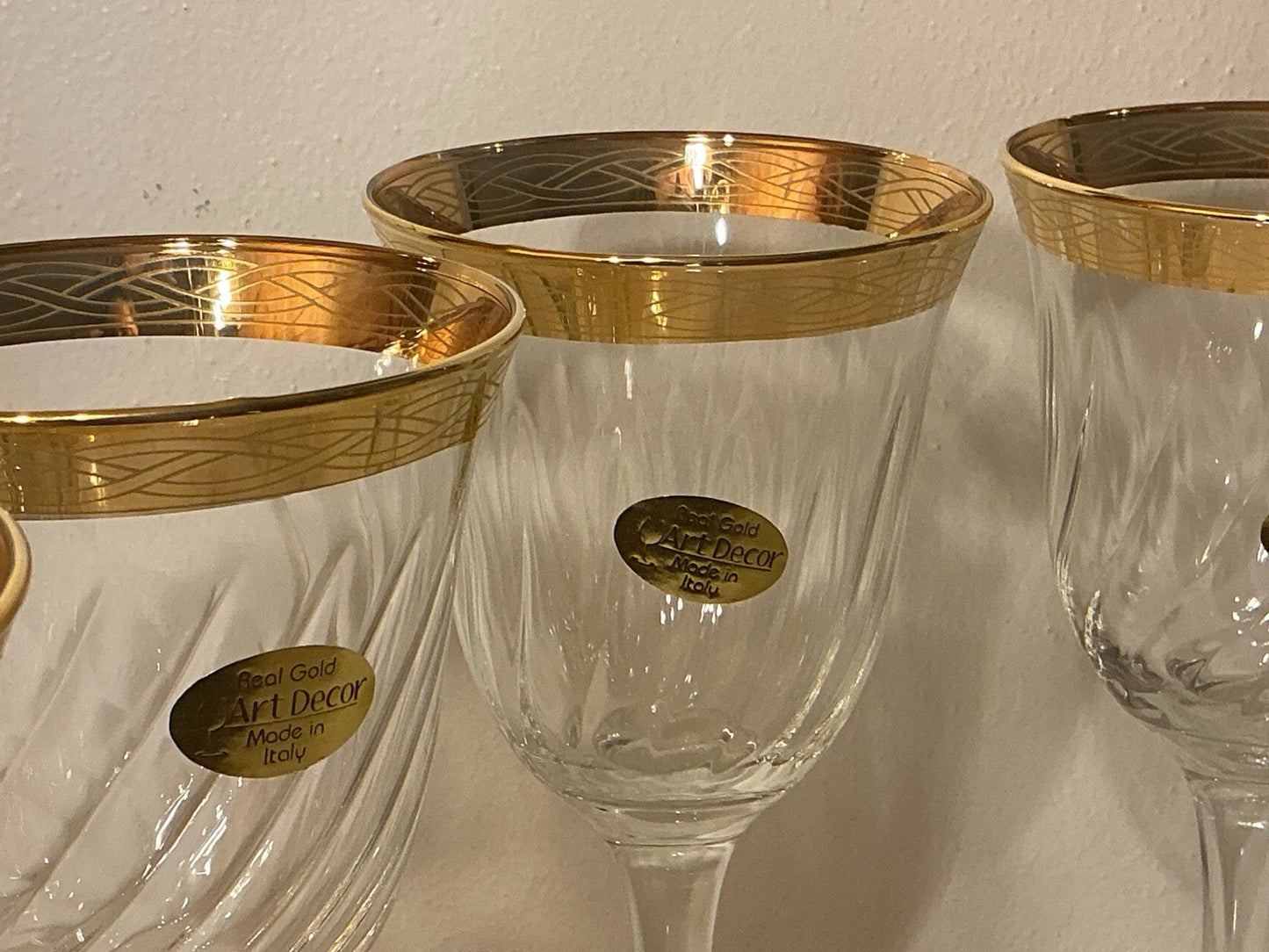 Set of 2 Art Decor Reel Gold Made In Italy
