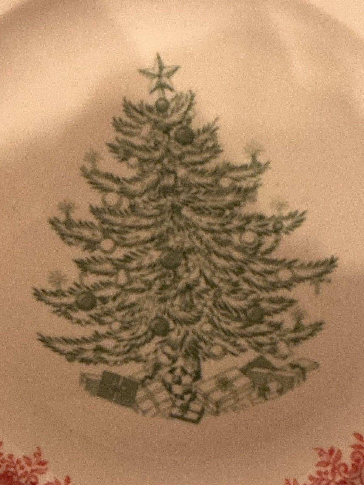 Royal Stafford Christmas Tree Red and Green Dinner Plate 11”