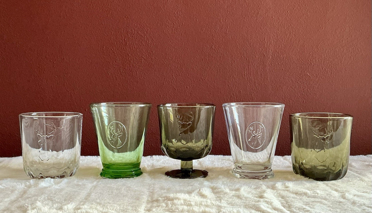 La Rochère Deer Head Whiskey Glass Tumblers Set of 2, 10.48 oz