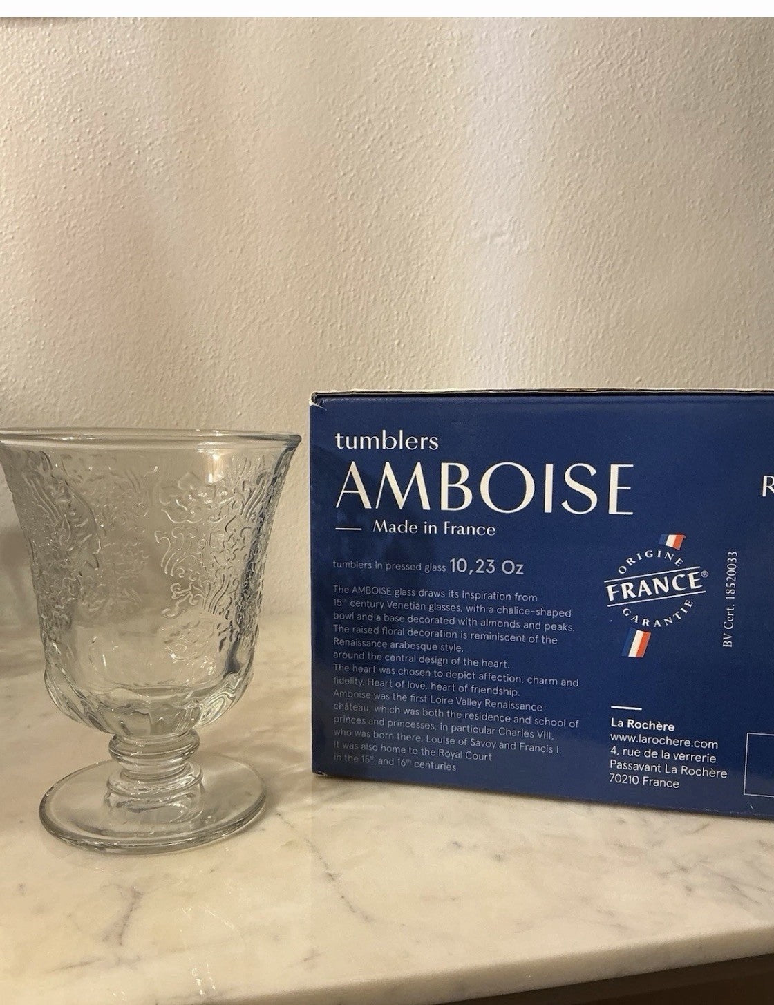 La Rochere Amboise Clear Tumbler set of 4