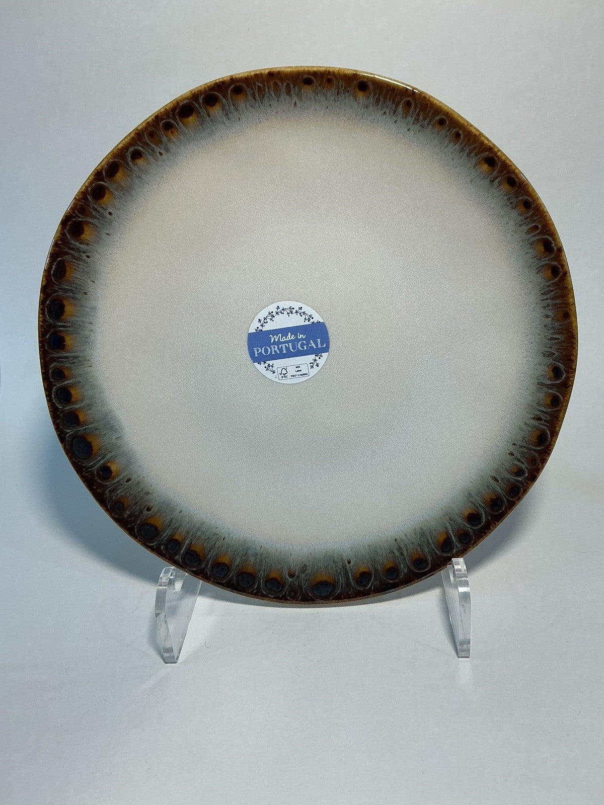 MATCERAMICA Multicolor Edge SET OF 2 , 1 of each Dinner 11” ,Salad 9”