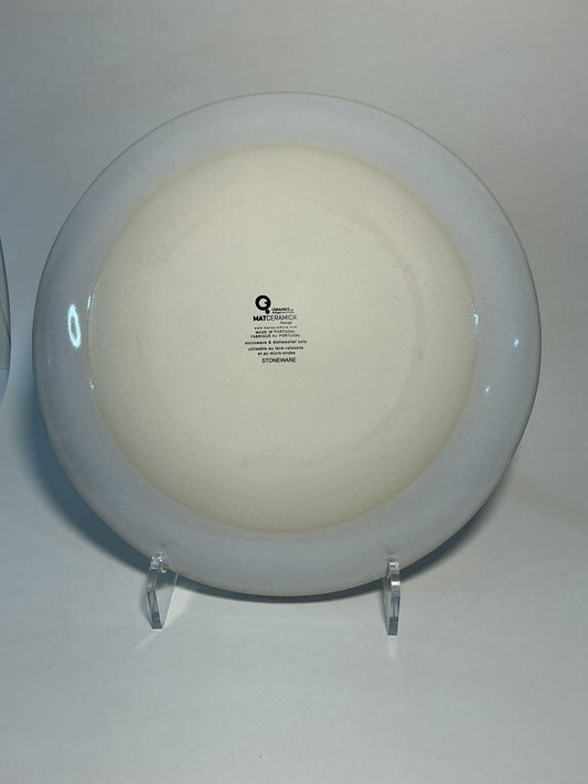 MATCERAMICA Multicolor Edge Dinner Grayish Plate 11” Made in Portugal