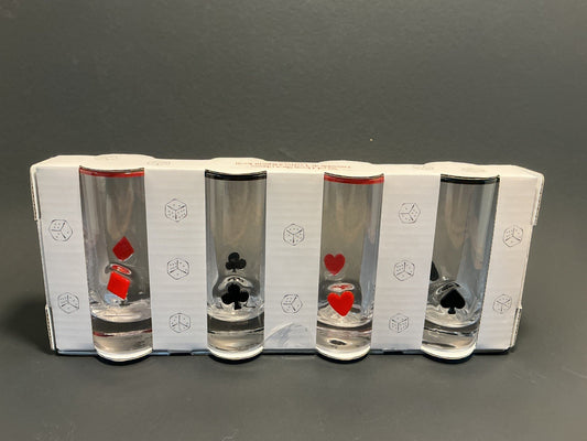 Anthropologie Dupe Poker Casino Shot Glasses SET OF 4