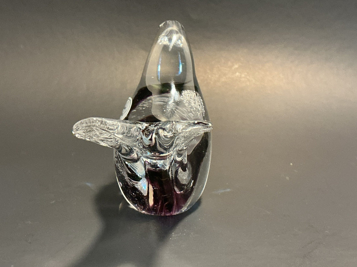 MURANO Bird Glass Figurine Hand Blown In Italy By Astoria Inter.3.5"high,5”wide