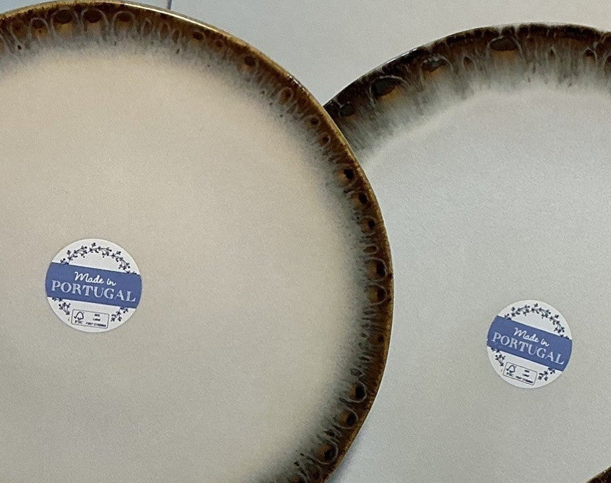 MATCERAMICA Multicolor Edge SET OF 2 , 1 of each Dinner 11” ,Salad 9”