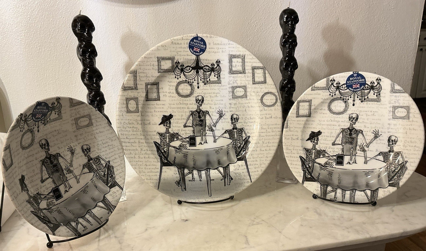 Royal Stafford Halloween Pasta/Soup Bowl Bone Appetite Skelaton