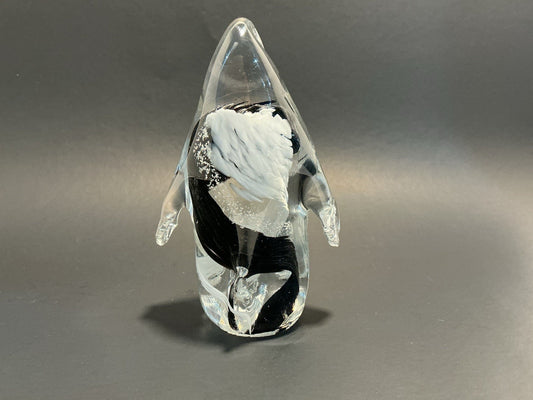 MURANO Penguin Glass Figurine Hand Blown In Italy By Astoria International 5"