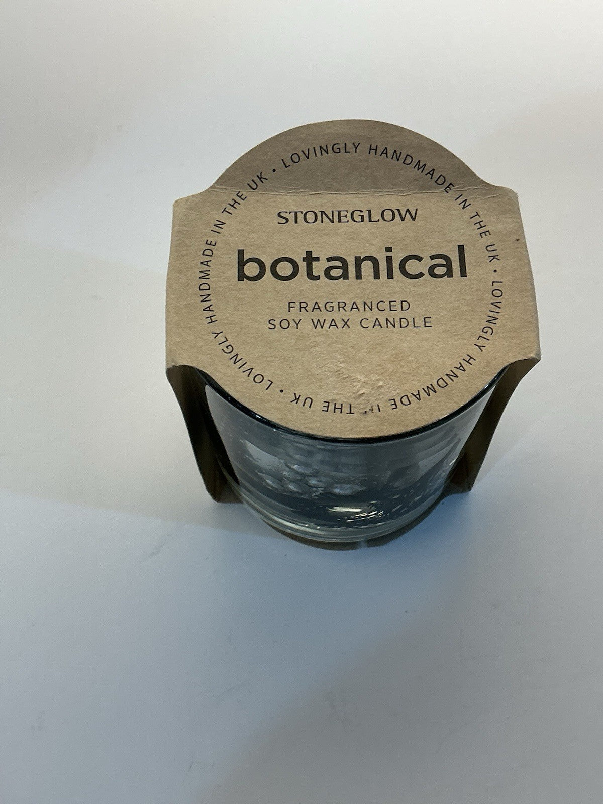Botanical StoneGlow Fragranced Candle In Glass Jar Made In England