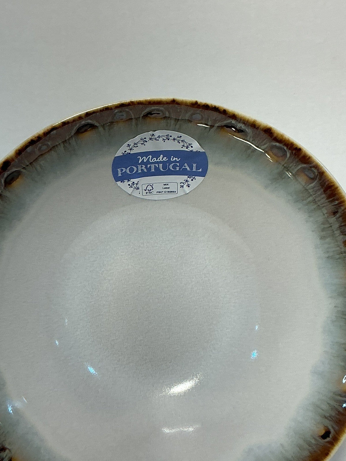 MATCERAMICA Multicolor Edge SET OF 2 , 1 of each Dinner 11” ,Salad 9”