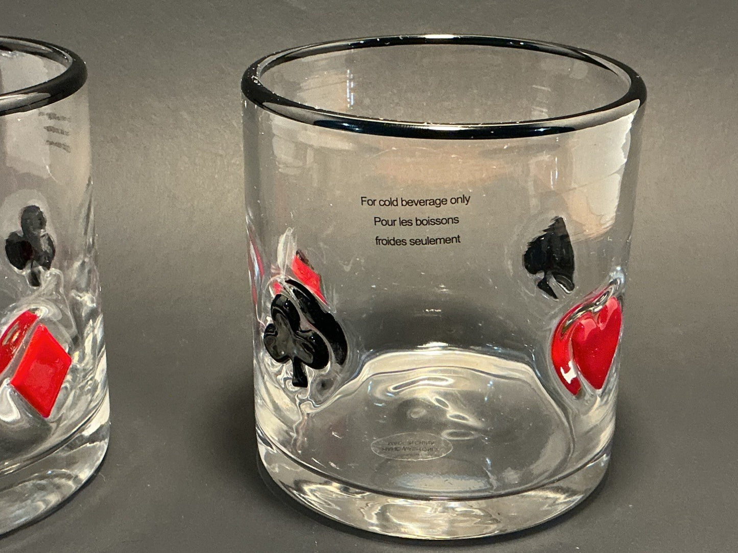 Anthropologie Dupe Poker Casino Whiskey Glasses Cocktail set of 2
