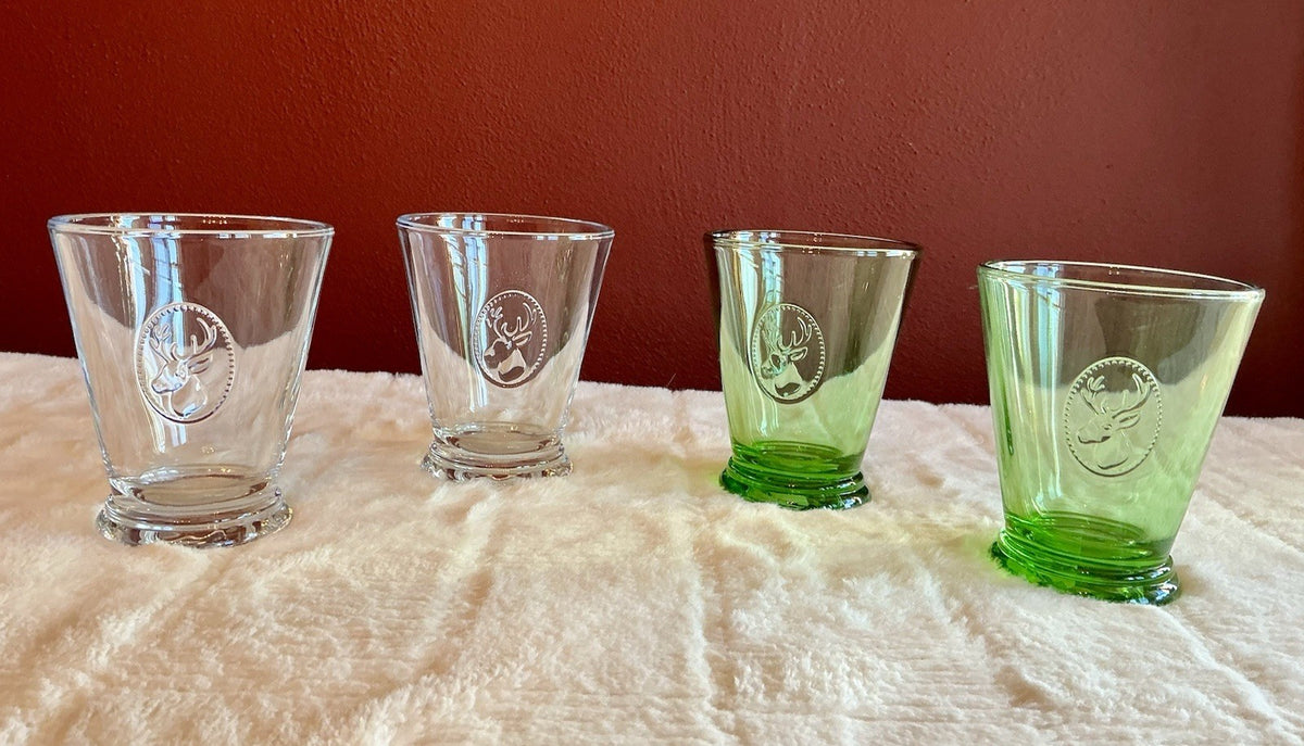 Set Of 2 La Rochère Alpine Deer Tumblers 9.2 oz