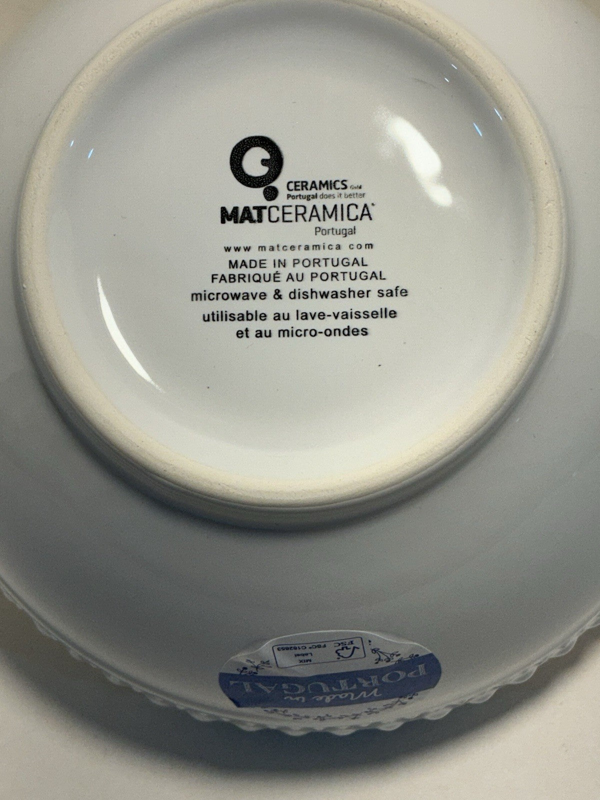 M2A20 White Bowl by MATCERAMICA Made In Portugal