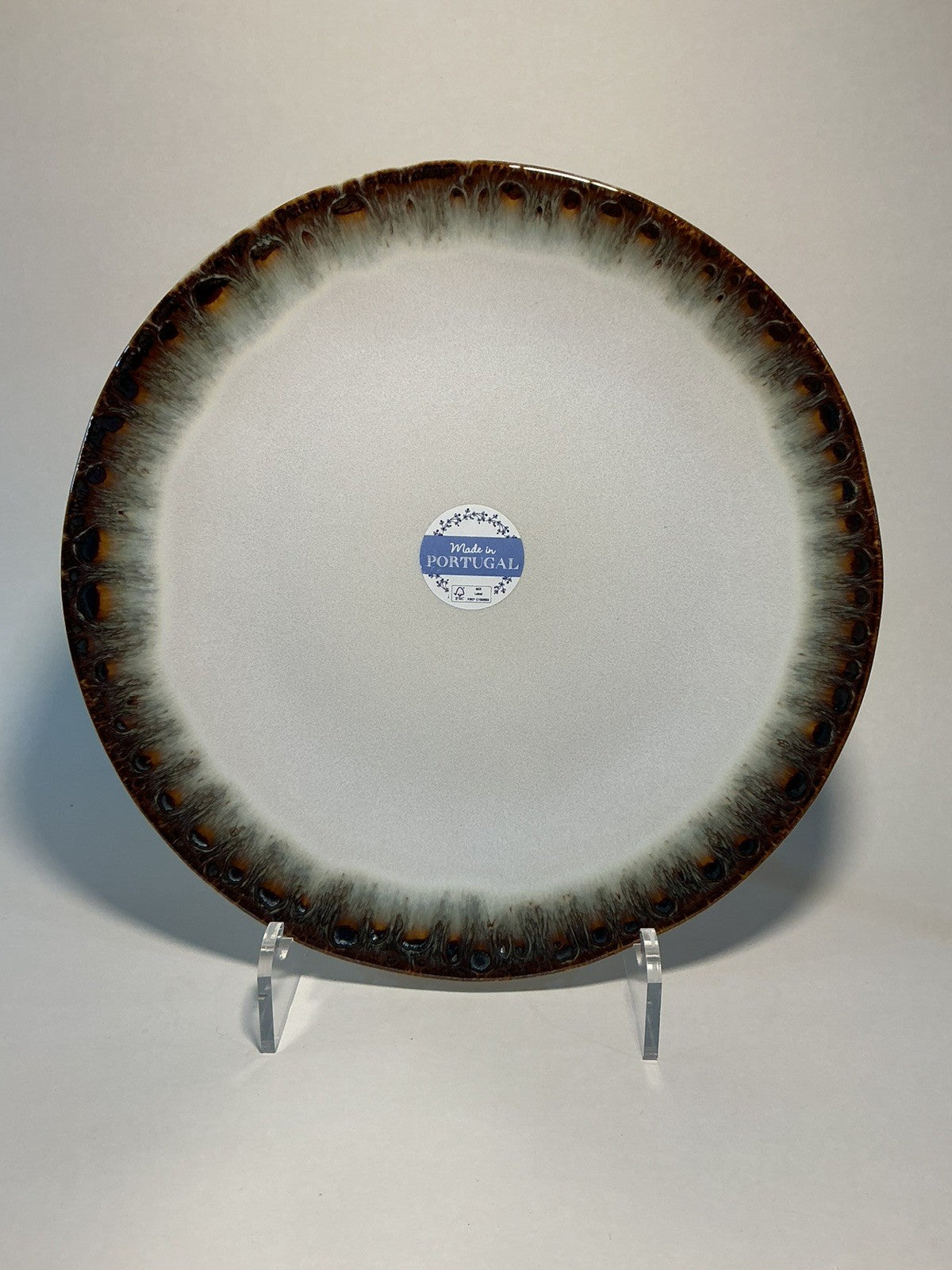 MATCERAMICA Multicolor Edge SET OF 2 , 1 of each Dinner 11” ,Salad 9”