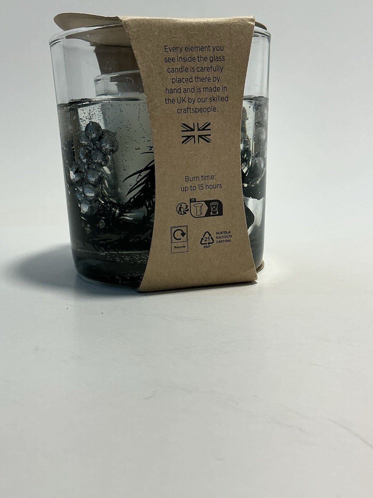 Botanical StoneGlow Fragranced Candle In Glass Jar Made In England