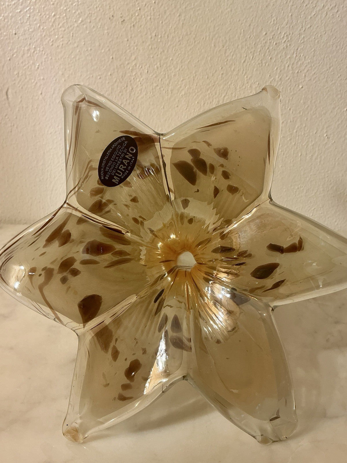 This Is A Murano-style Art Glass Flower Made In Italy. Beautiful