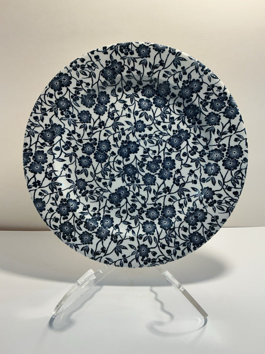 Queen’s Calico Blue Churchill Royal Wessex 10 1/4 Dinner Plate Made In England White Background