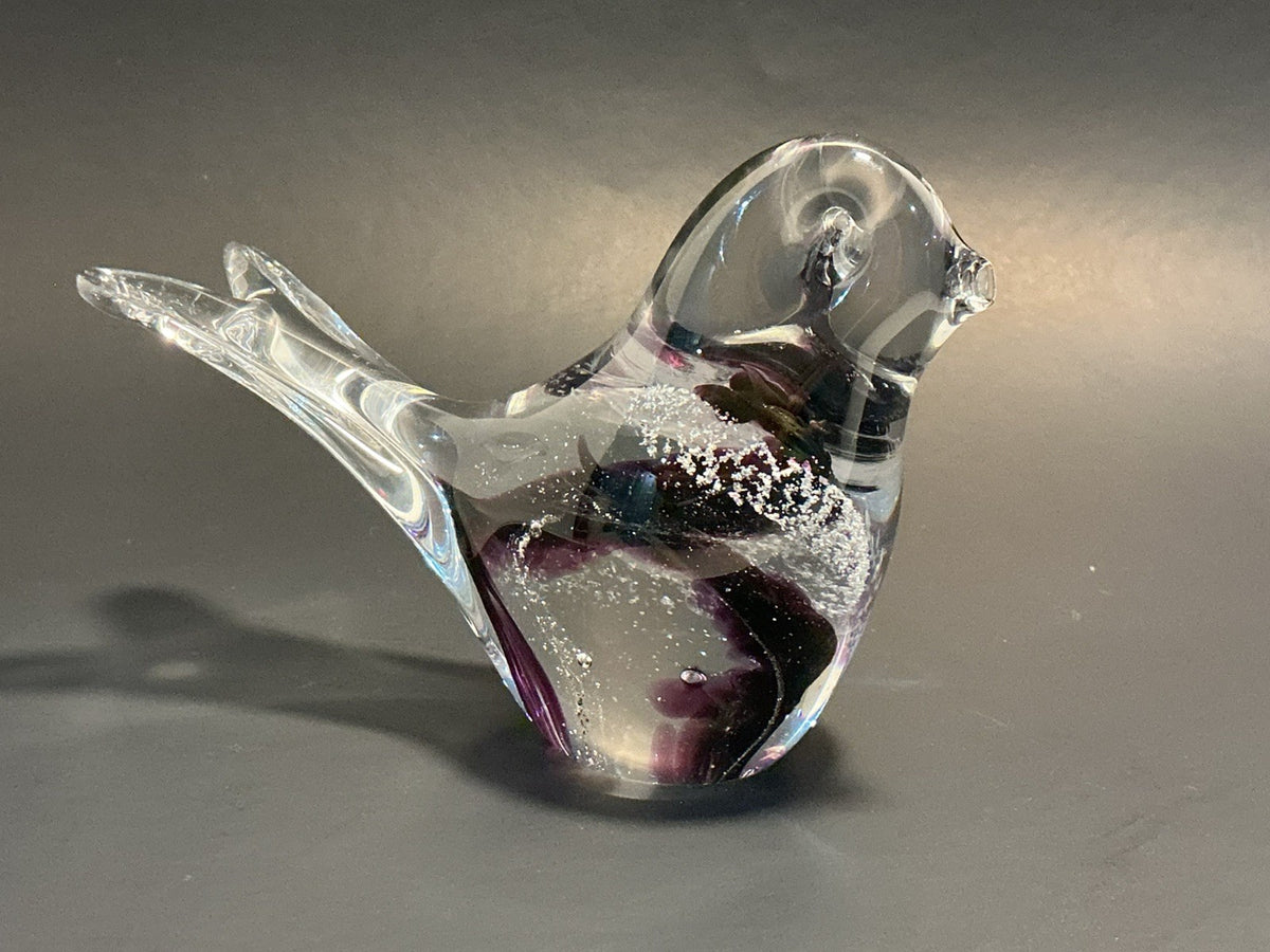 MURANO Bird Glass Figurine Hand Blown In Italy By Astoria Inter.3.5"high,5”wide