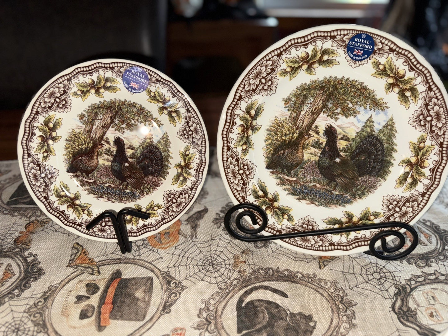 Homeland by Victorian English Pottery- Royal Stafford  Capercaillie Salad plate