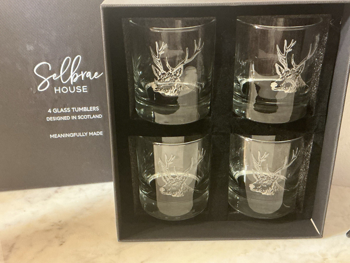 Selbrae House 4 Tumblers Stag