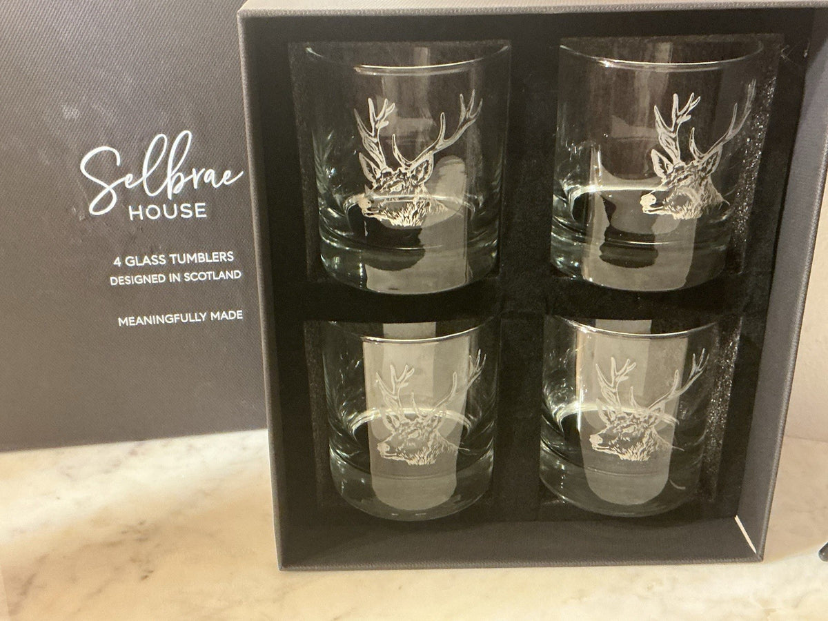 Selbrae House 4 Tumblers Stag