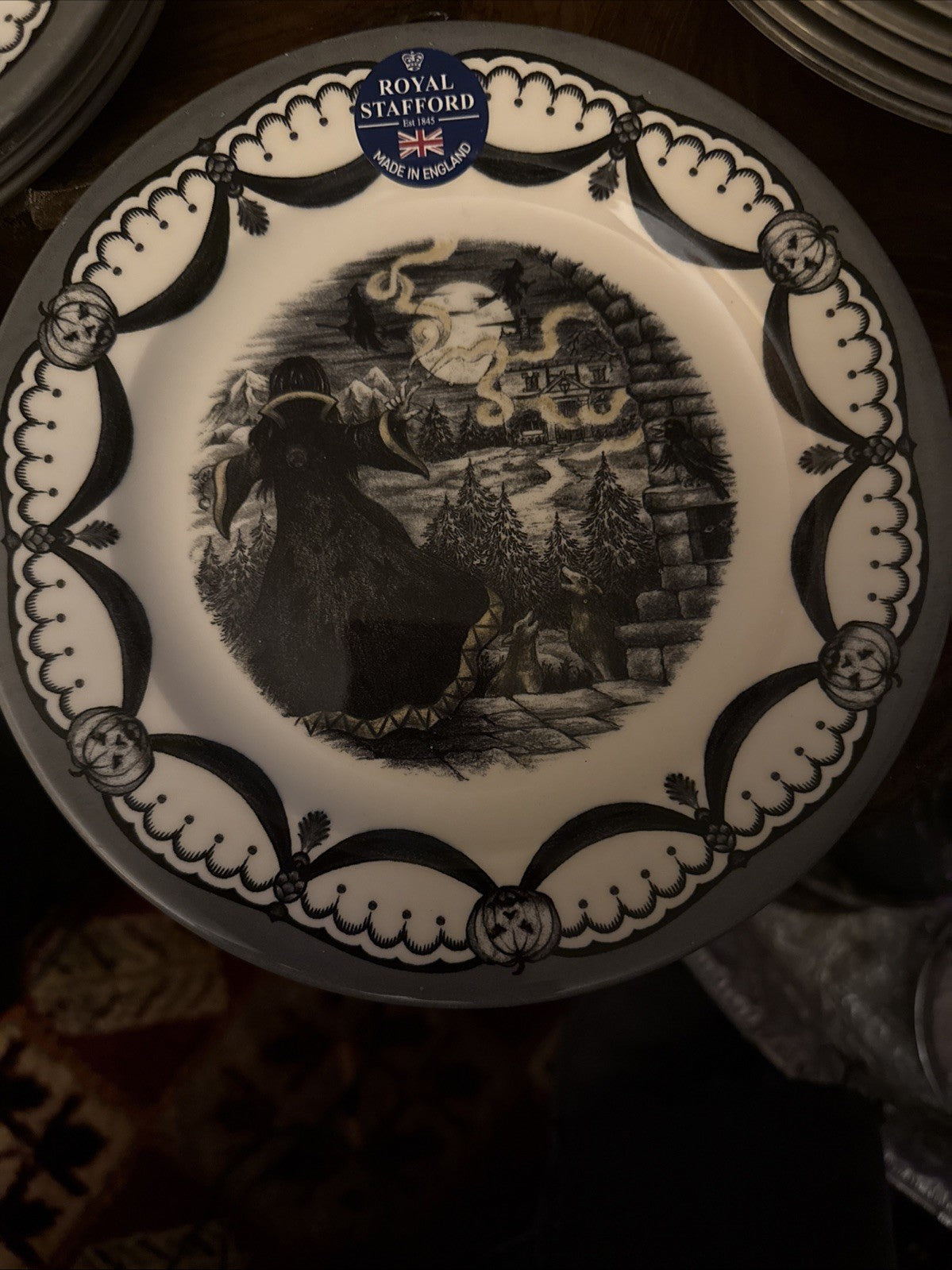 Royal Stafford Sorcerer Guardian Dinnerware 2pcs Halloween Plates, Salad Plates