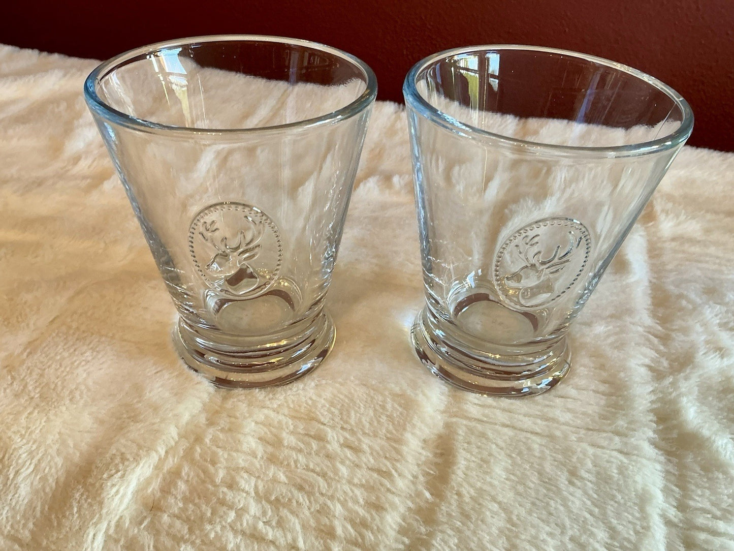 Set Of 2 La Rochère Alpine Deer Tumblers 9.2 oz