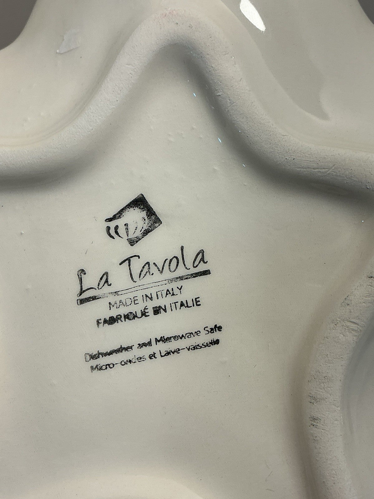 La Tavola Starfish Blue And White Plate 10 Inches Diameter