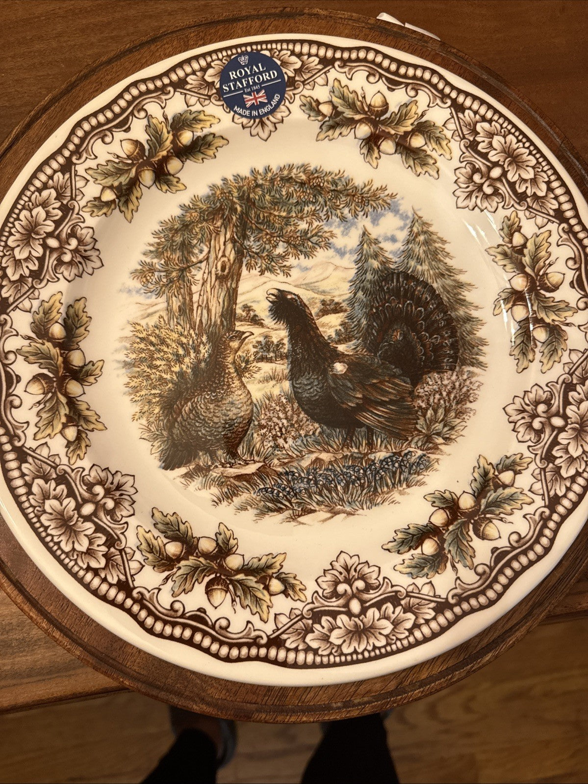 Homeland by Victorian English Pottery- Royal Stafford  CAPERCAILLIE Dinner plate